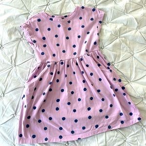 Cat & Jack purple polka dot dress size XS 4-5